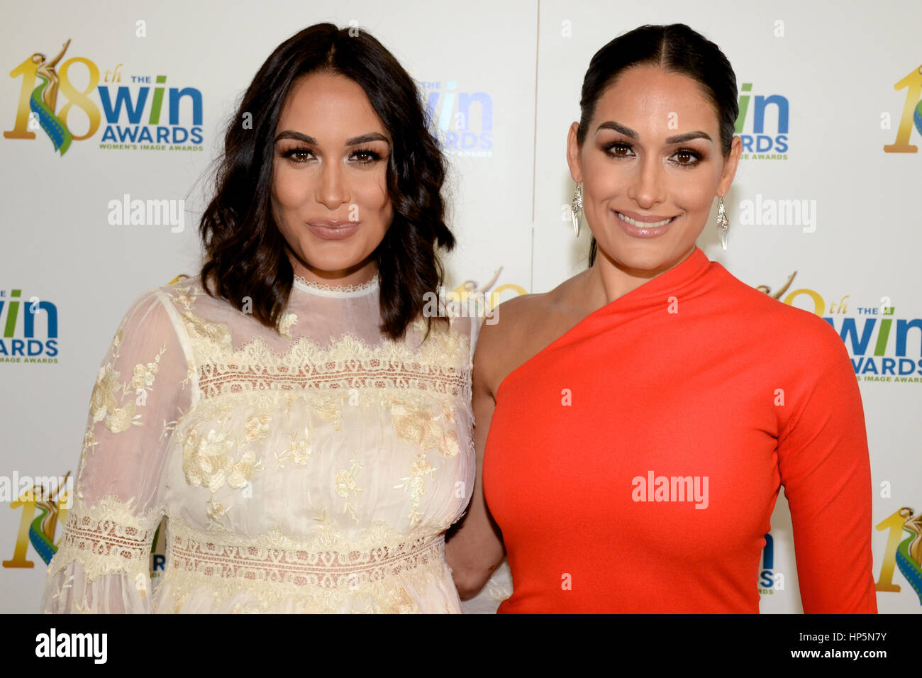 Los Angeles, California, USA. 17th Feb, 2017. The Bella Twins arrives