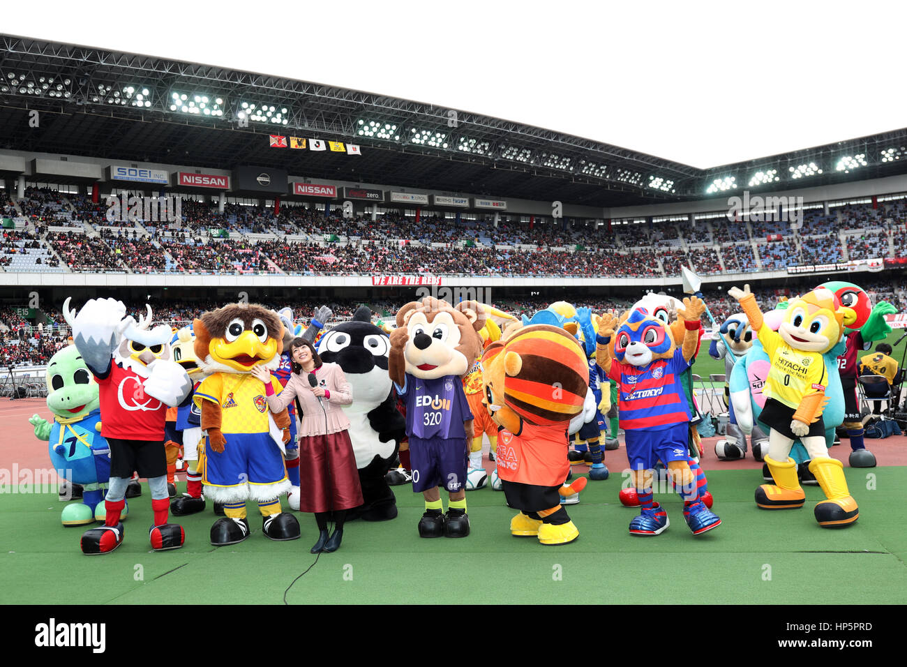 J League Mascots February 18 17 Football Soccer Fuji Xerox Super Cup 17 Match Between Kashima