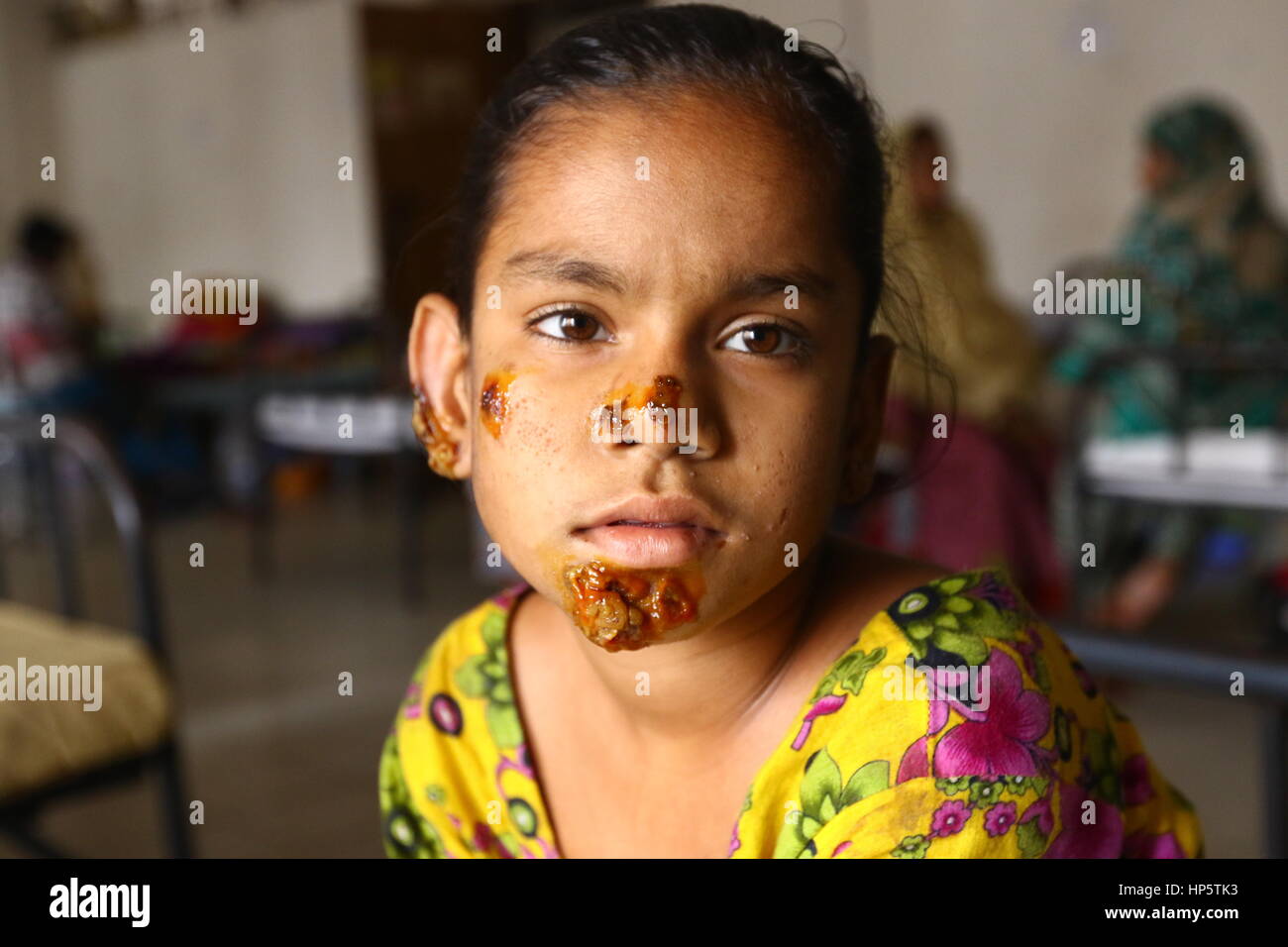 Dhaka, Bangladesh 19 February 2017. Shahana Khatun, a tenyearold girl