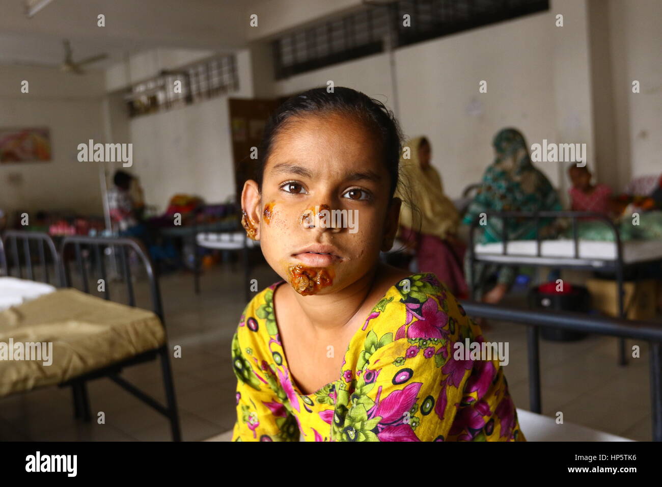 Dhaka, Bangladesh 19 February 2017. Shahana Khatun, a tenyearold girl