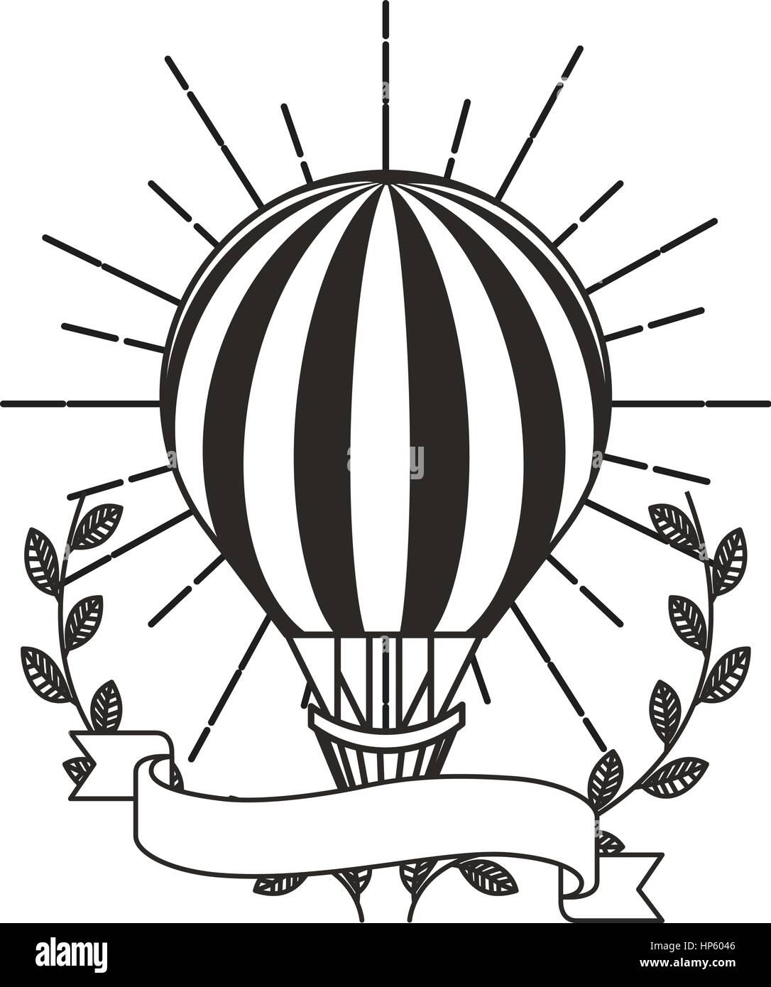 balloon air hot travel vector illustration design Stock Vector Image ...
