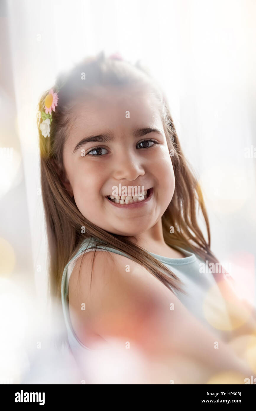 Dreamy portrait of a girl Stock Photo - Alamy