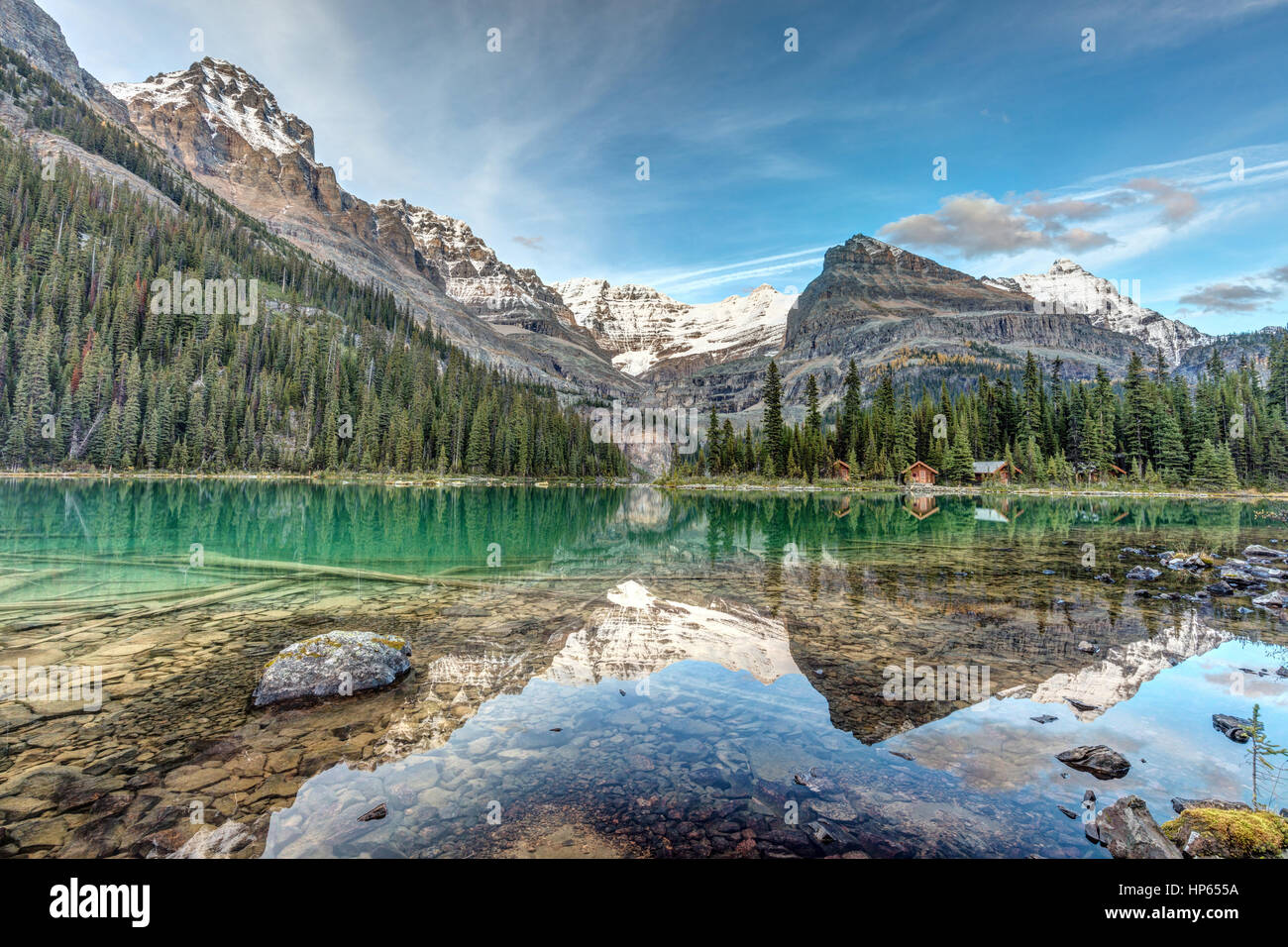 Cabins Lake Ohara Lodge Stock Photos Cabins Lake Ohara Lodge