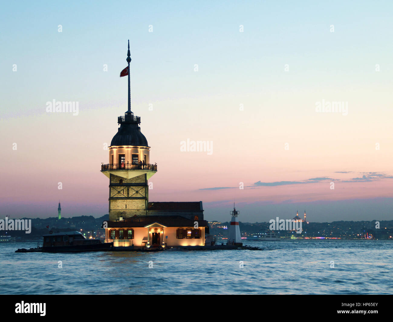 The Maiden's Tower in Istanbul Stock Photo
