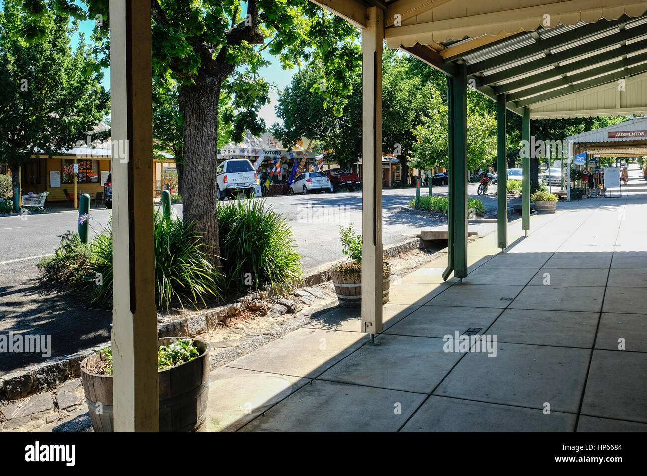 Main Street of historic town of Yackandandah, Victoria, Australia Stock Photo Alamy