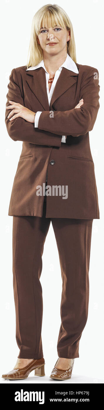 Geschaeftsfrau, verschraenkte Arme (model-released) Stock Photo