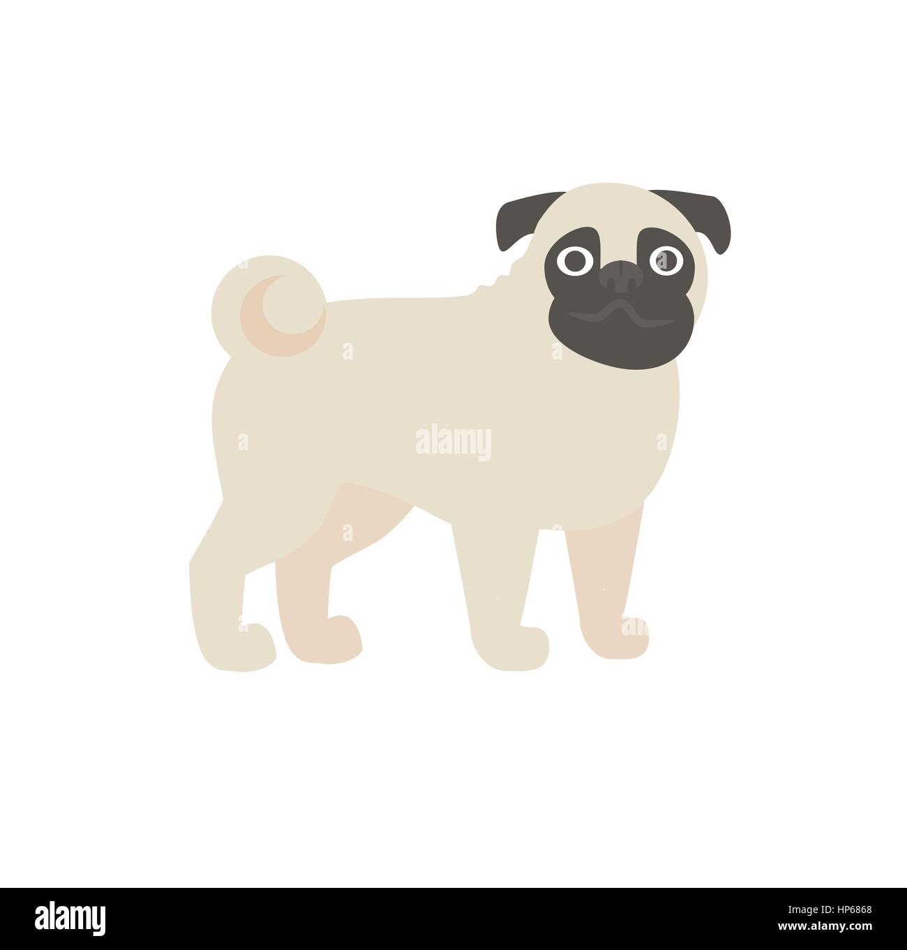 pug vector illustration Stock Vector