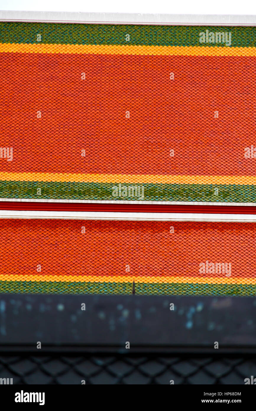 bangkok in the temple thailand abstract cross colors roof wat palaces