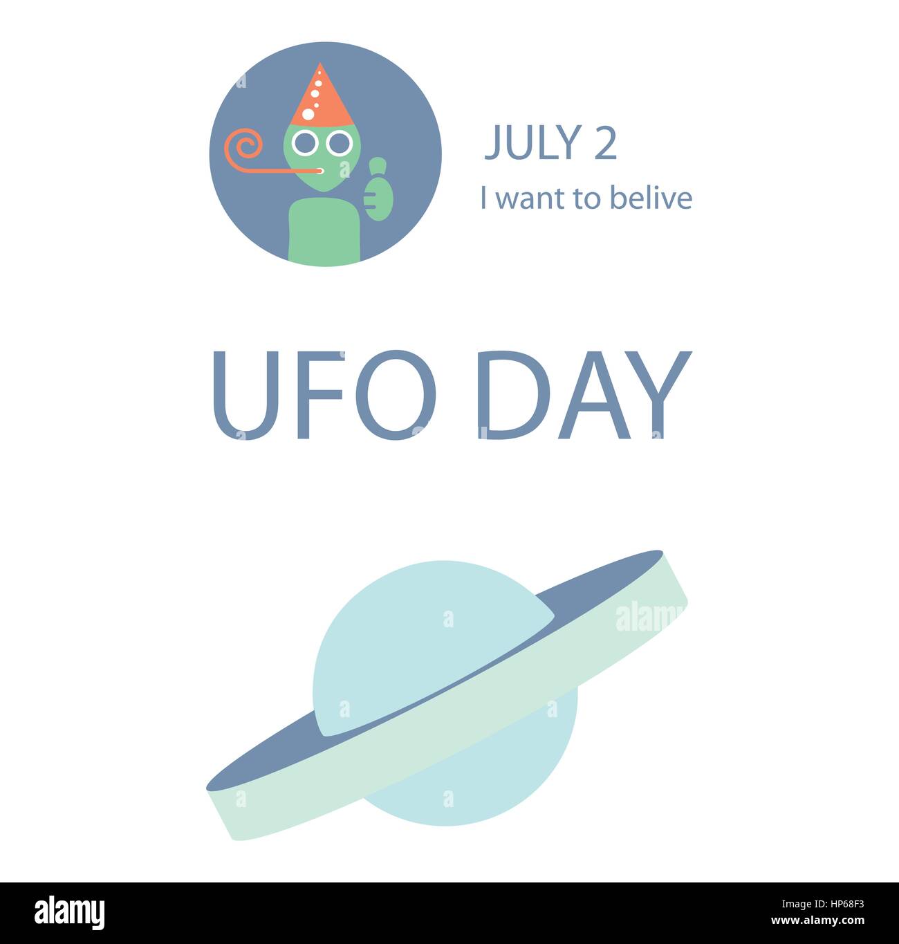UFO day vector illustration Stock Vector