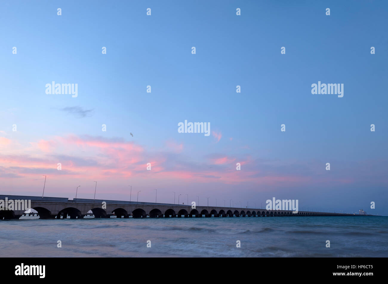 Customs port in Progreso, Yucatan, Mexico, 4 miles in length. Transit