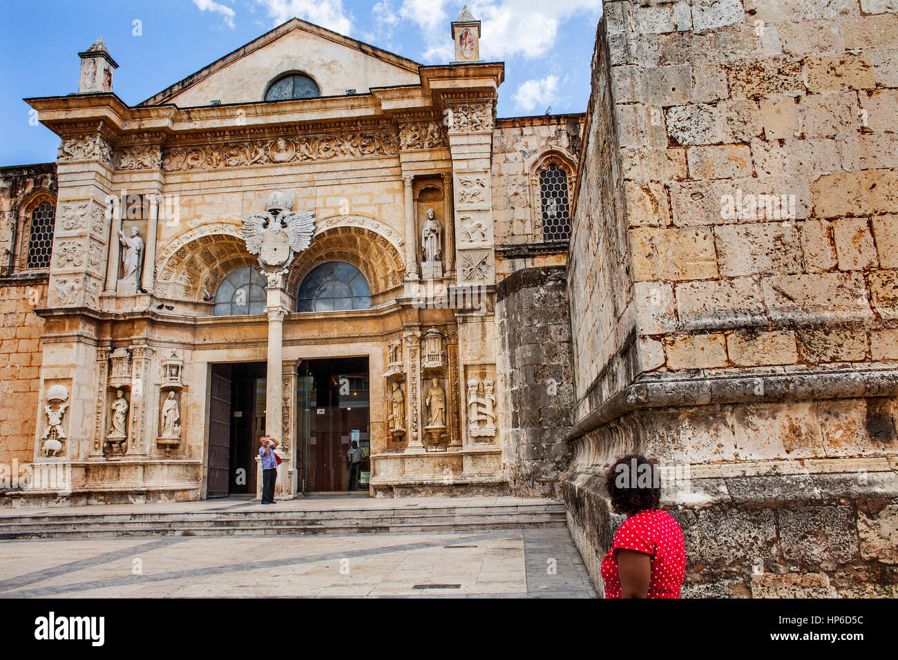 Cathedral of Santa Maria la Menor 1514, UNESCO World Heritage Site, Santo Domingo, Dominican Republic Stock Photo