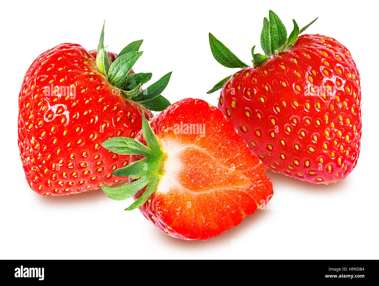 Strawberry on white background Stock Photo - Alamy