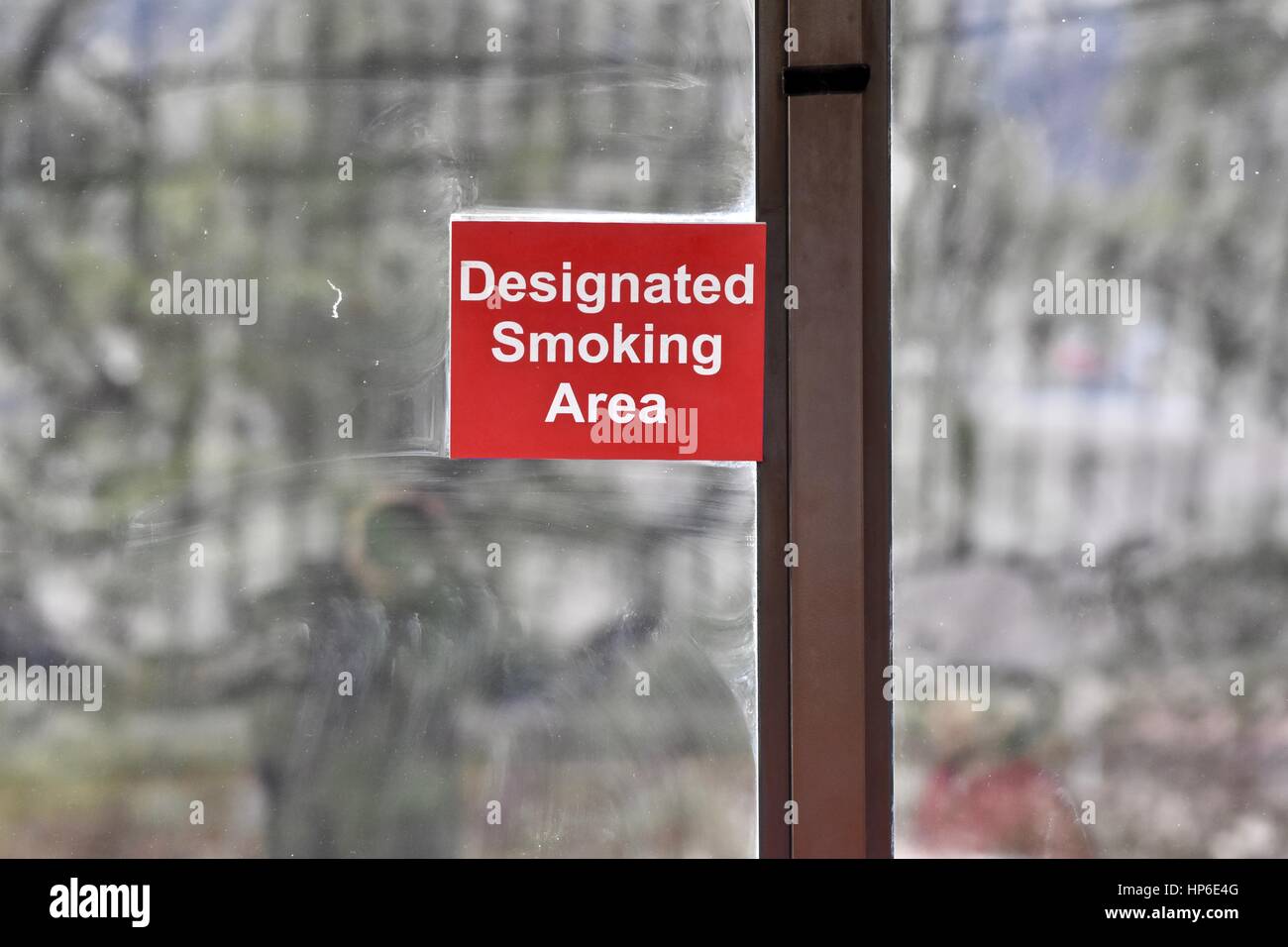 Designated smoking area Stock Photo