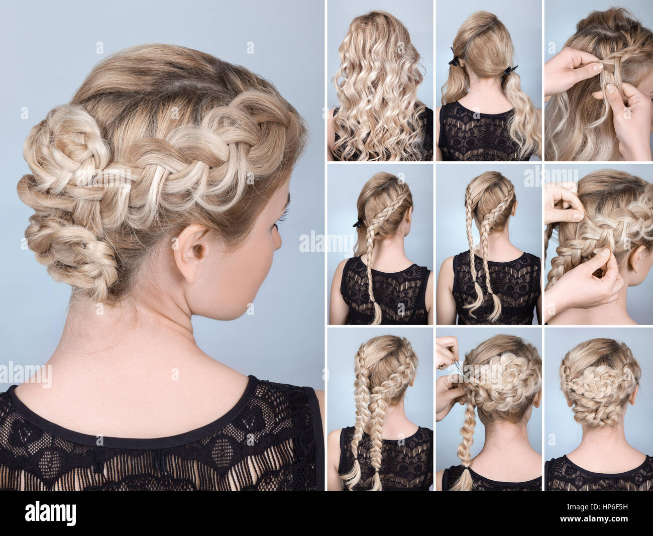 Hairstyle Braid On Blonde Model Tutorial Hairdo For Long Hair