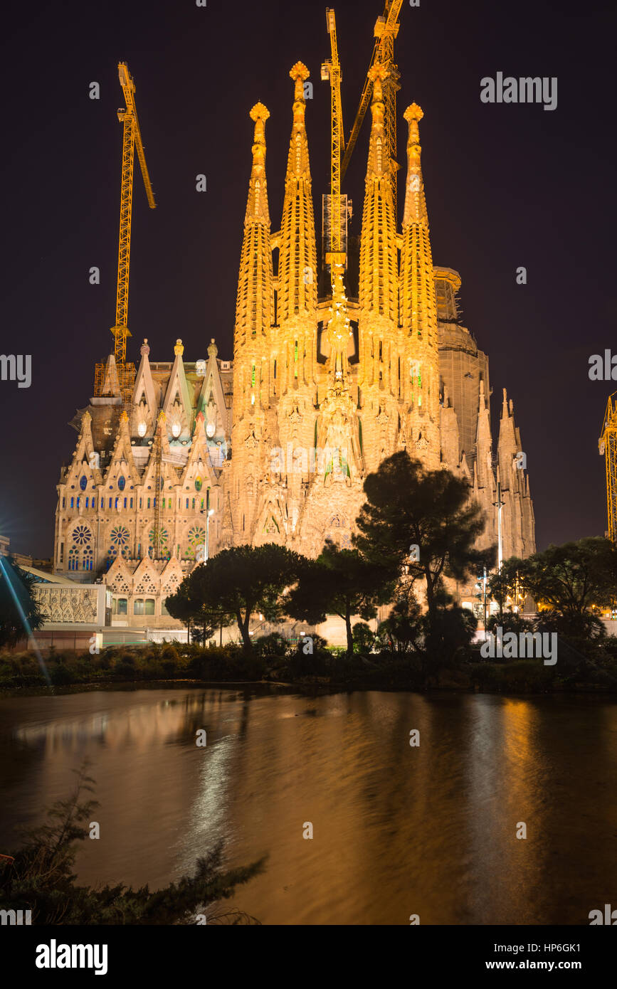 Sagrada Familia Cathedral design by Antoni Gaudi, Barcelona, Catalonia ...