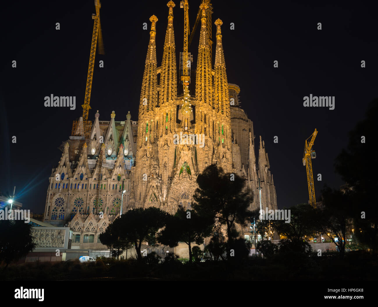 Sagrada Familia Cathedral design by Antoni Gaudi, Barcelona, Catalonia, Spain Stock Photo