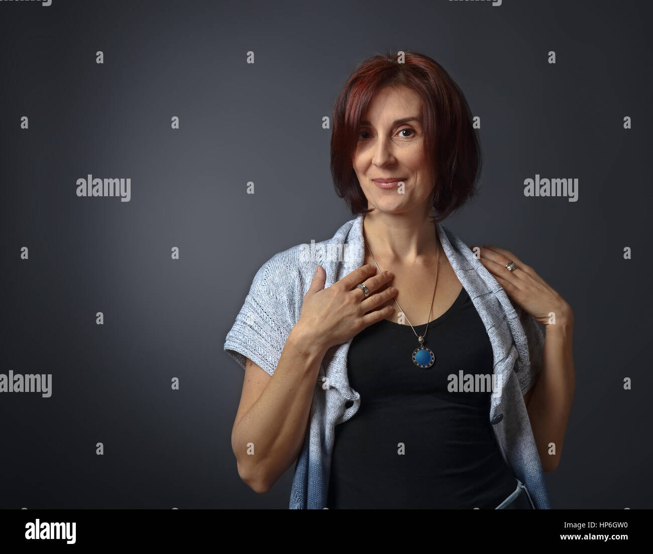 Middle shot beautiful female face hi-res stock photography and images ...
