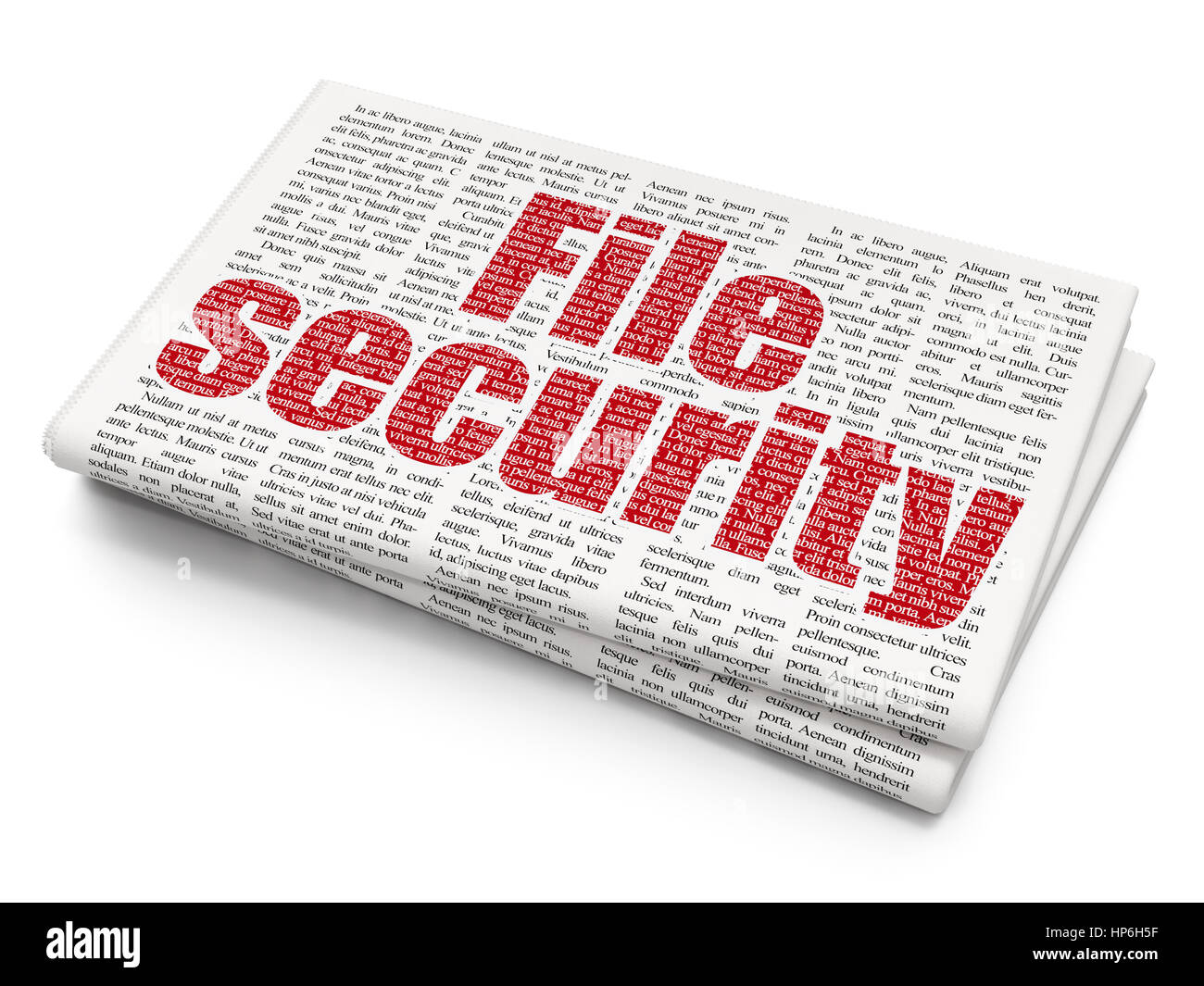 Privacy concept: Pixelated red text File Security on Newspaper ...