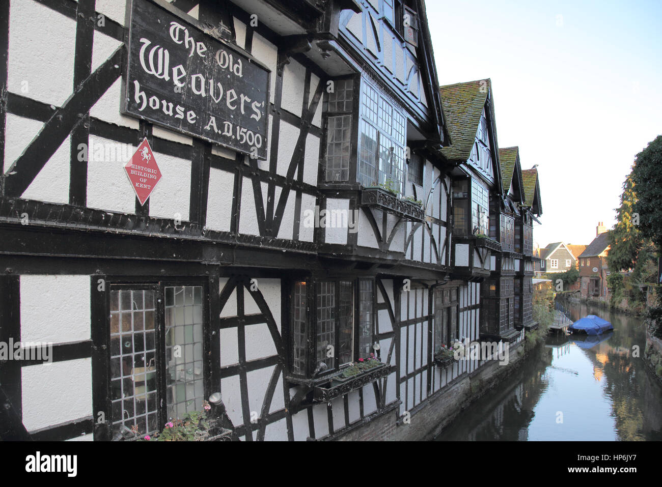 the old weavers house in the old town canterbury kent Stock Photo