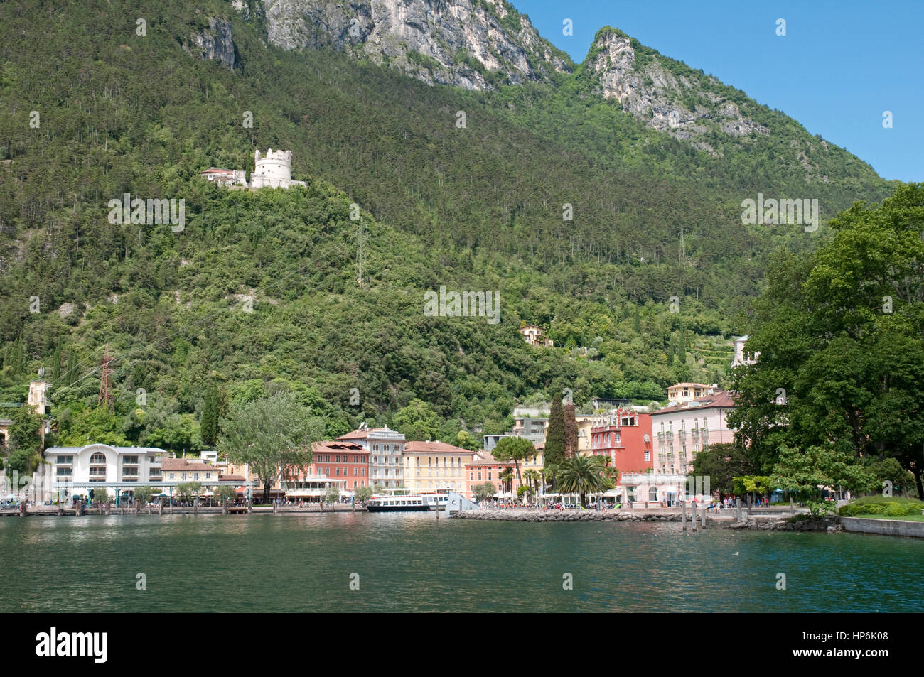 Italian Lakeside resort town of Riva del Garda Stock Photo