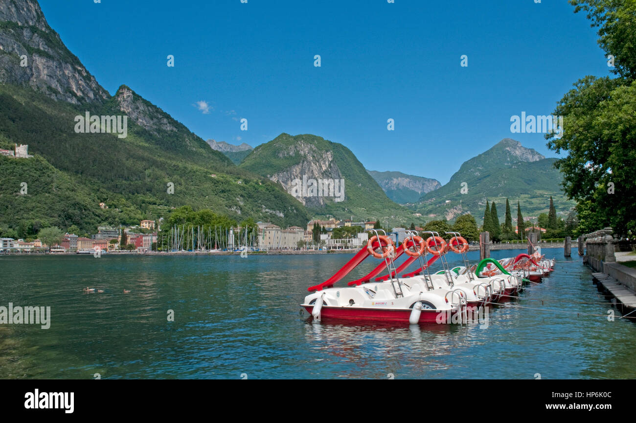 Italian Lakeside resort town of Riva del Garda Stock Photo