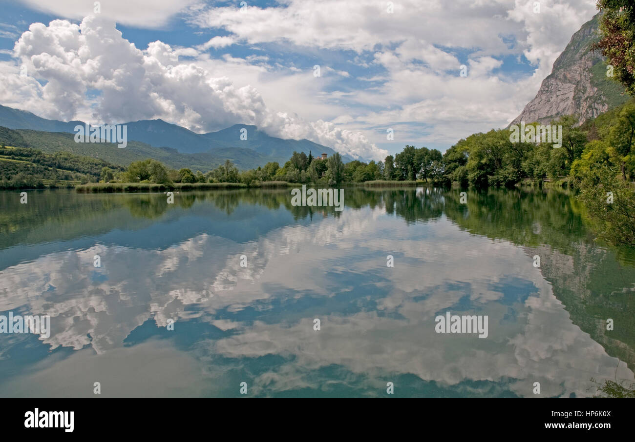 Lago di Toblino, northern Italy Stock Photo