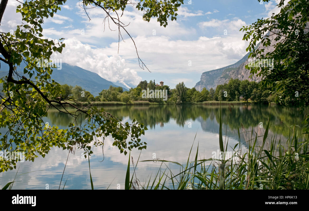 Lago di Toblino, northern Italy Stock Photo