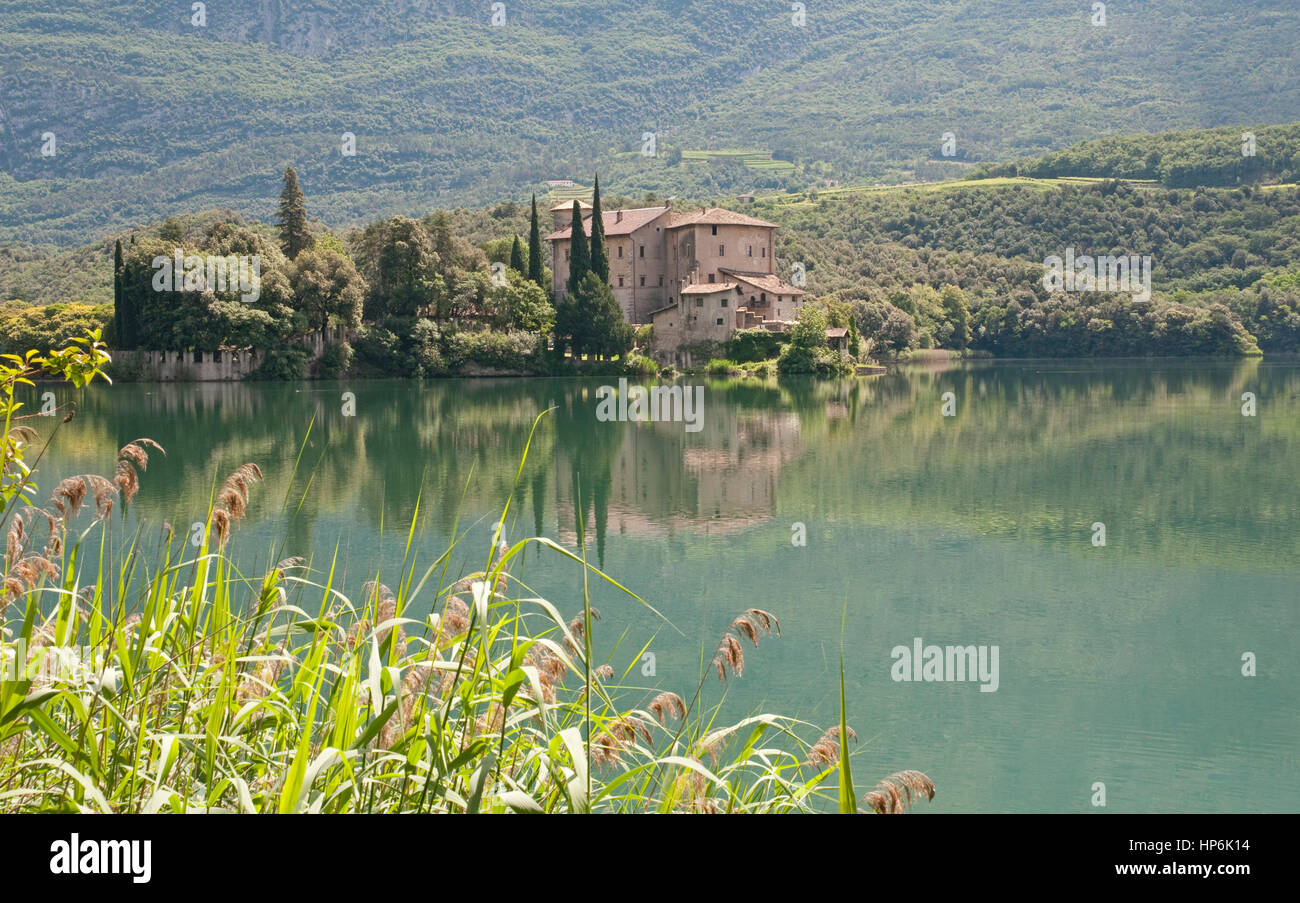 Lago di Toblino, Trento, Northern Italy Stock Photo