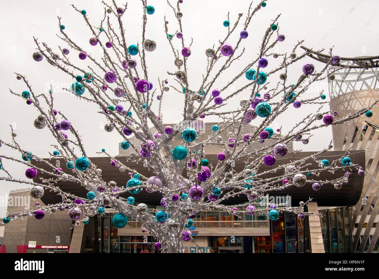 Salford Quays at Christmas Stock Photo