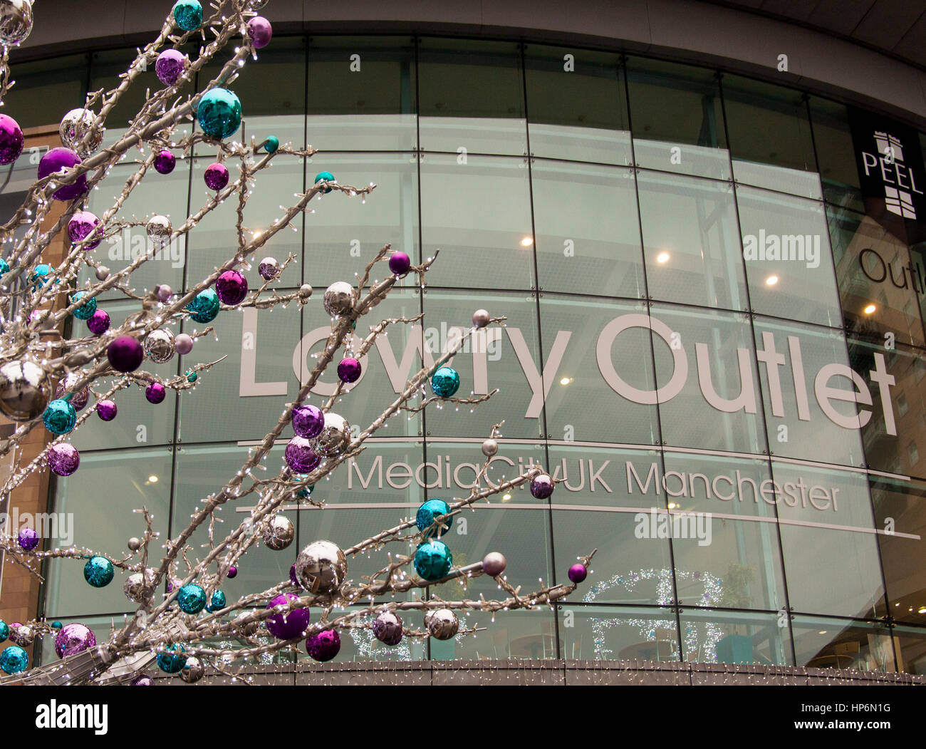 Lowry Outlet at Christmas Stock Photo