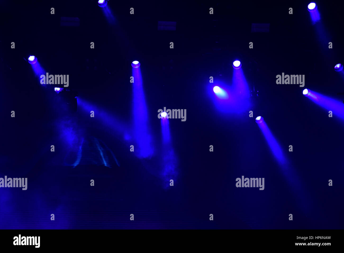 Stage lights at a live concert Stock Photo