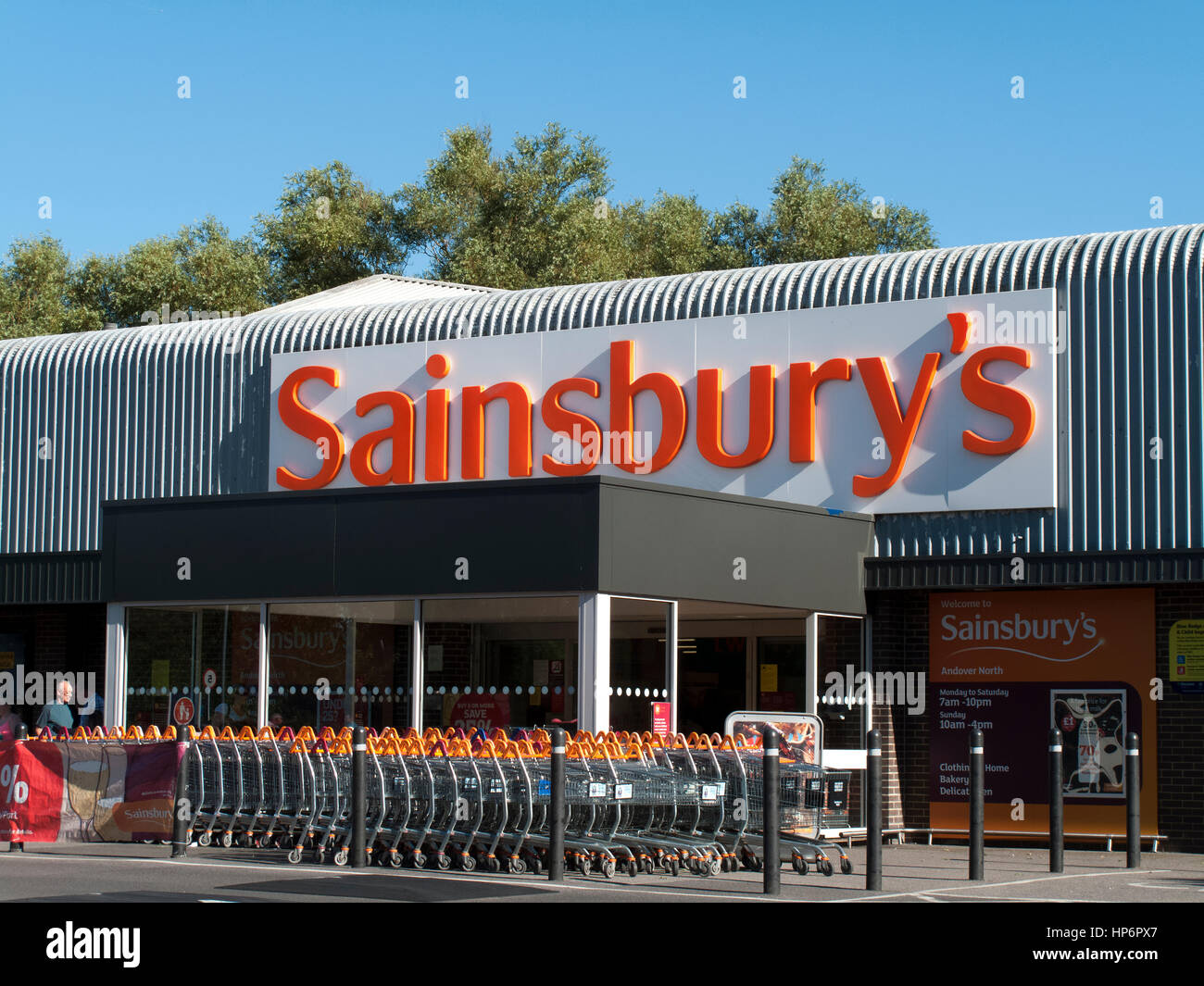 Sainsbury's Sainsburys Store Entrance High Resolution Stock Photography