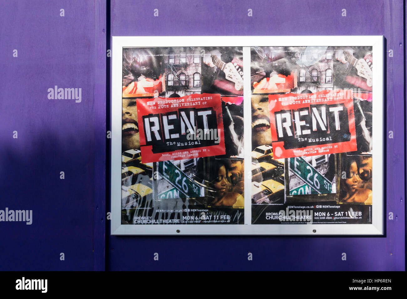 Posters for the 20th anniversary production of Rent The Musical by
