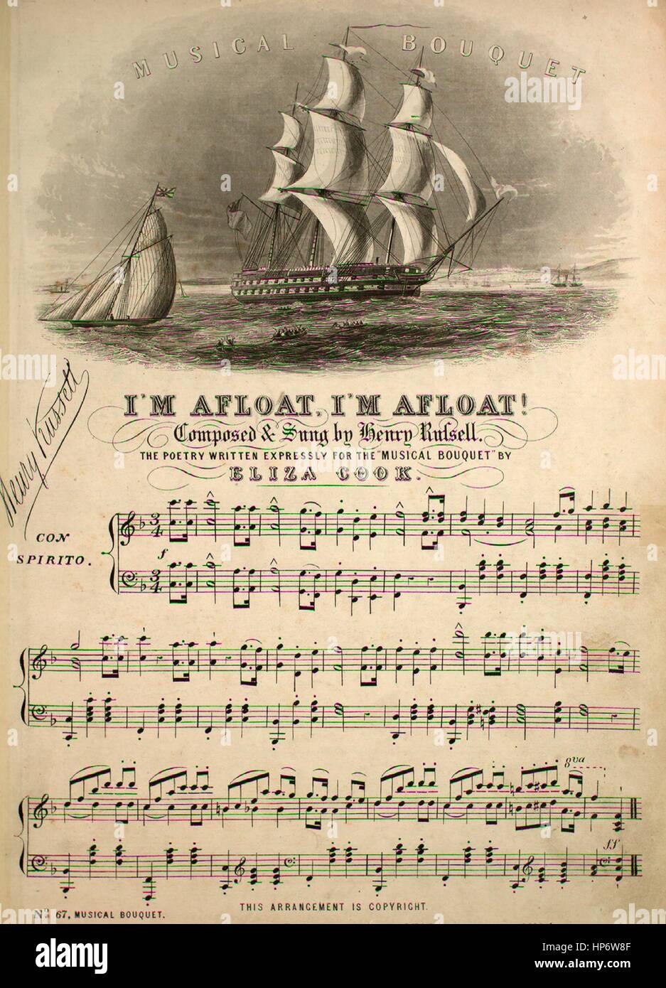 Sheet music cover image of the song 'I'm Afloat, I'm Afloat', with ...