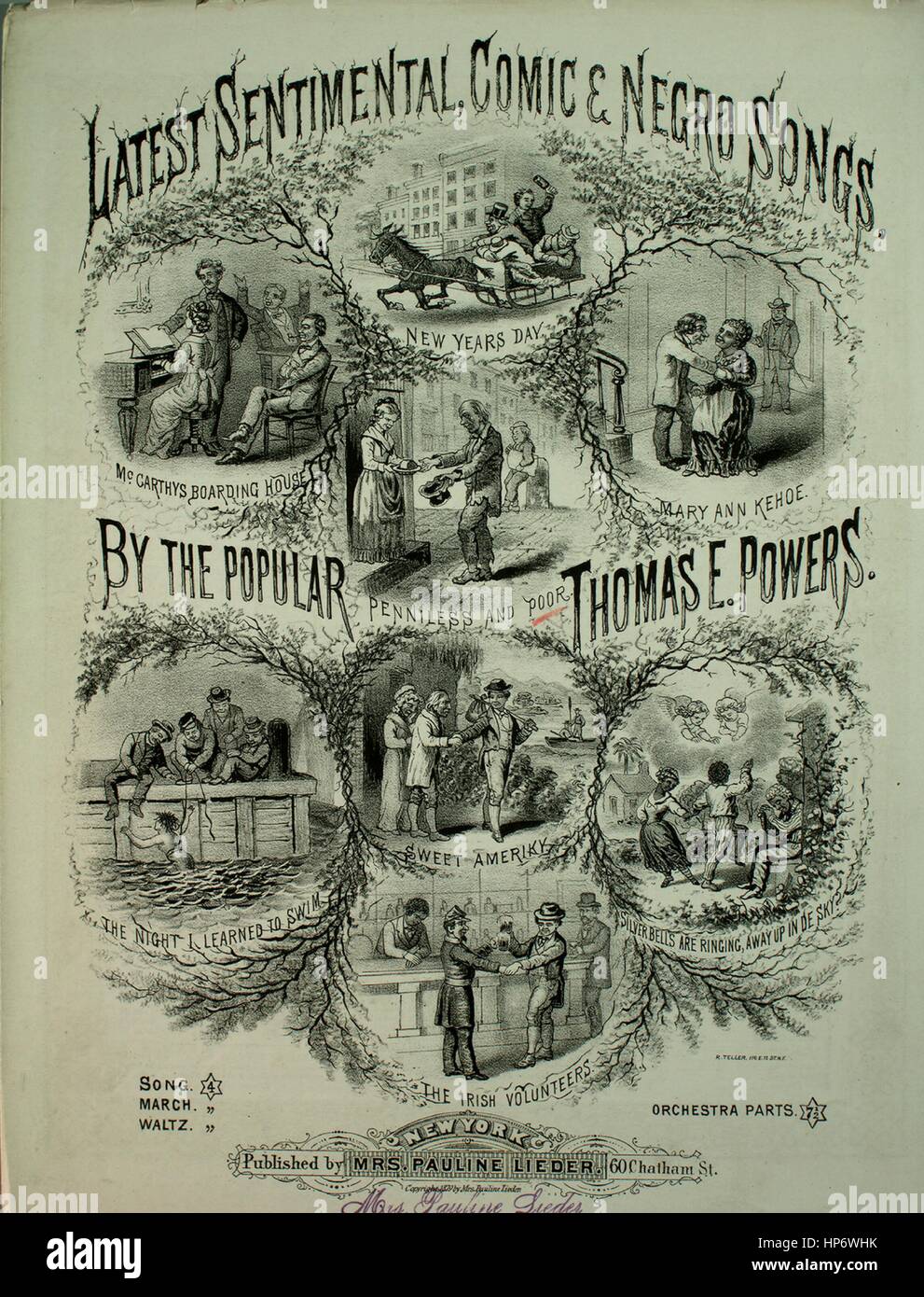 Sheet music cover image of the song 'Latest Sentimental, Comic and ...