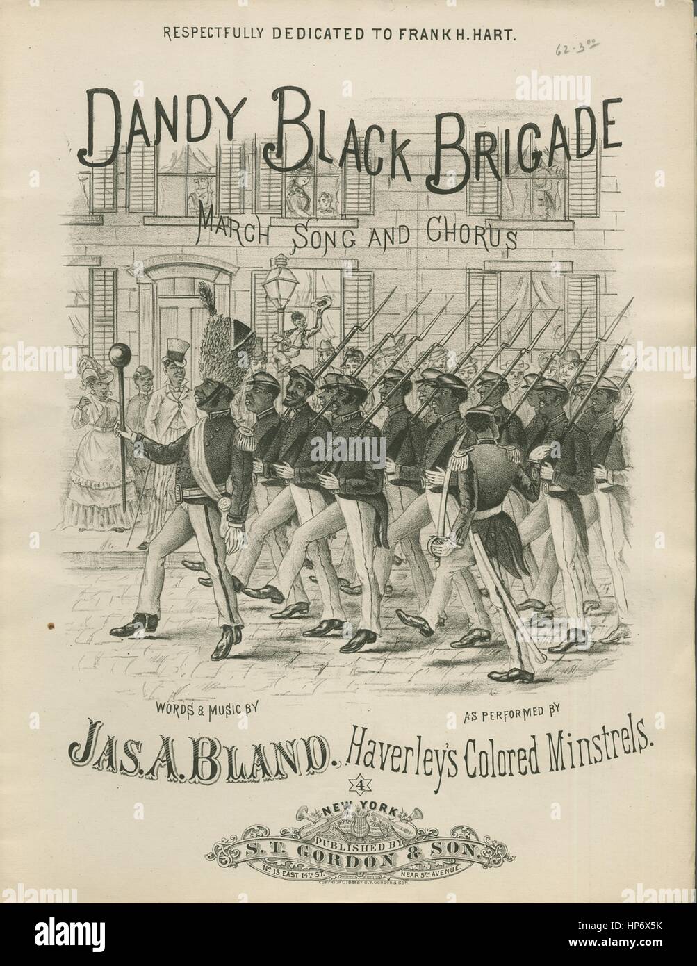 Sheet music cover image of the song 'Dandy Black Brigade March Song and