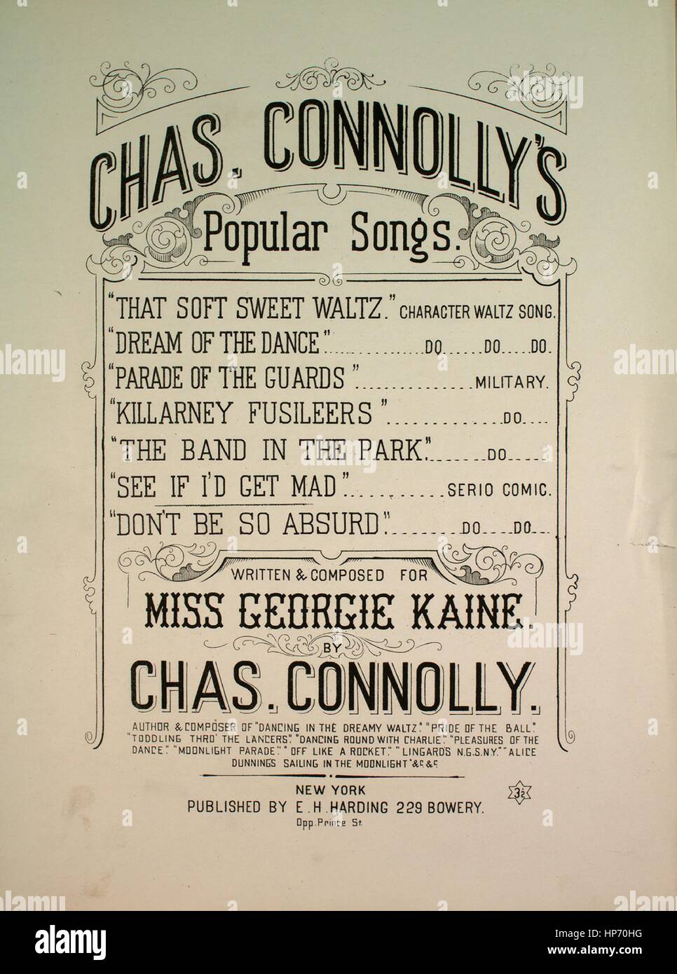 Sheet music cover image of the song 'Chas Connolly's Popular Song See ...