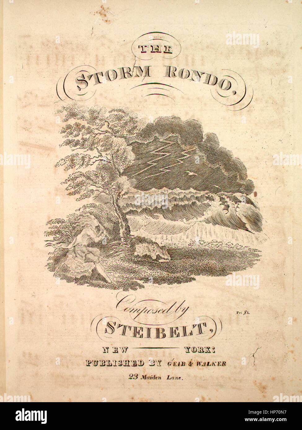 Sheet music cover image of the song 'The Storm Rondo', with original ...