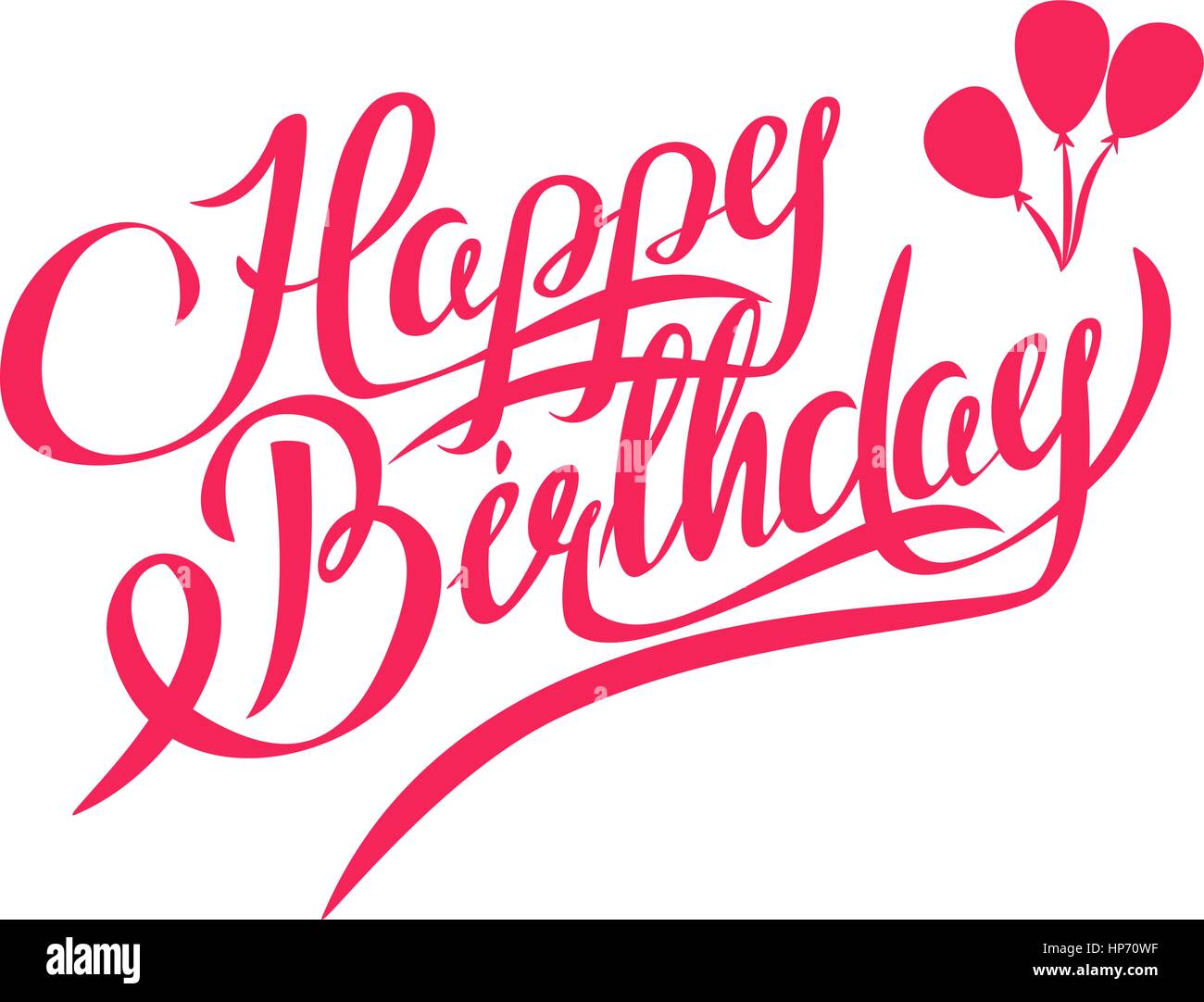 Happy Birthday Vector Lettering - Handmade Calligraphy , Design