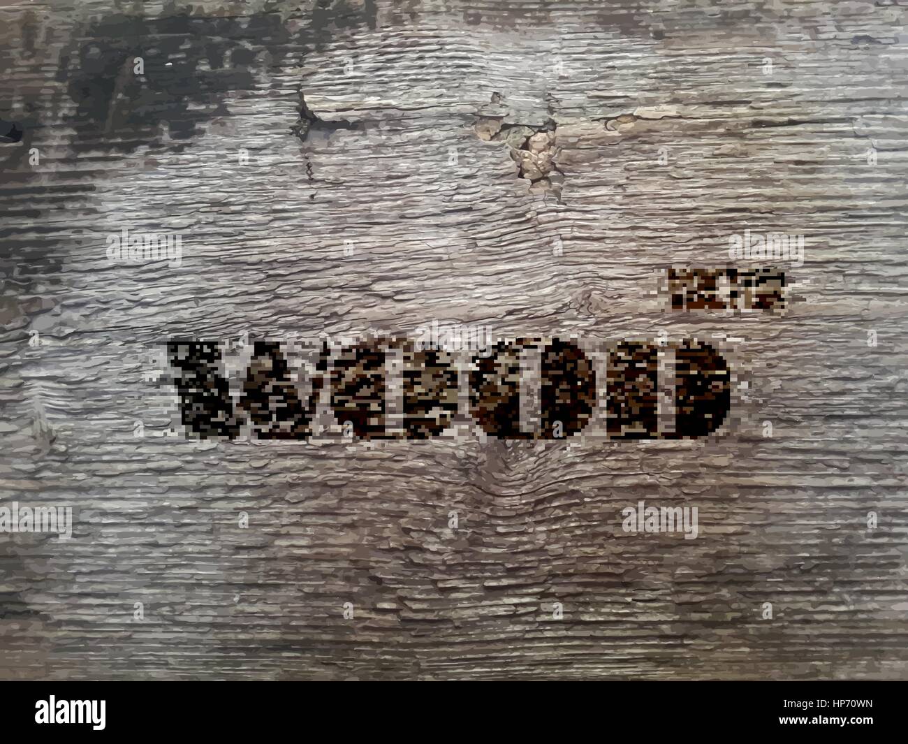 Vector Old Wood Realistic Texture, Dark Wooden Background for Your Design Stock Vector