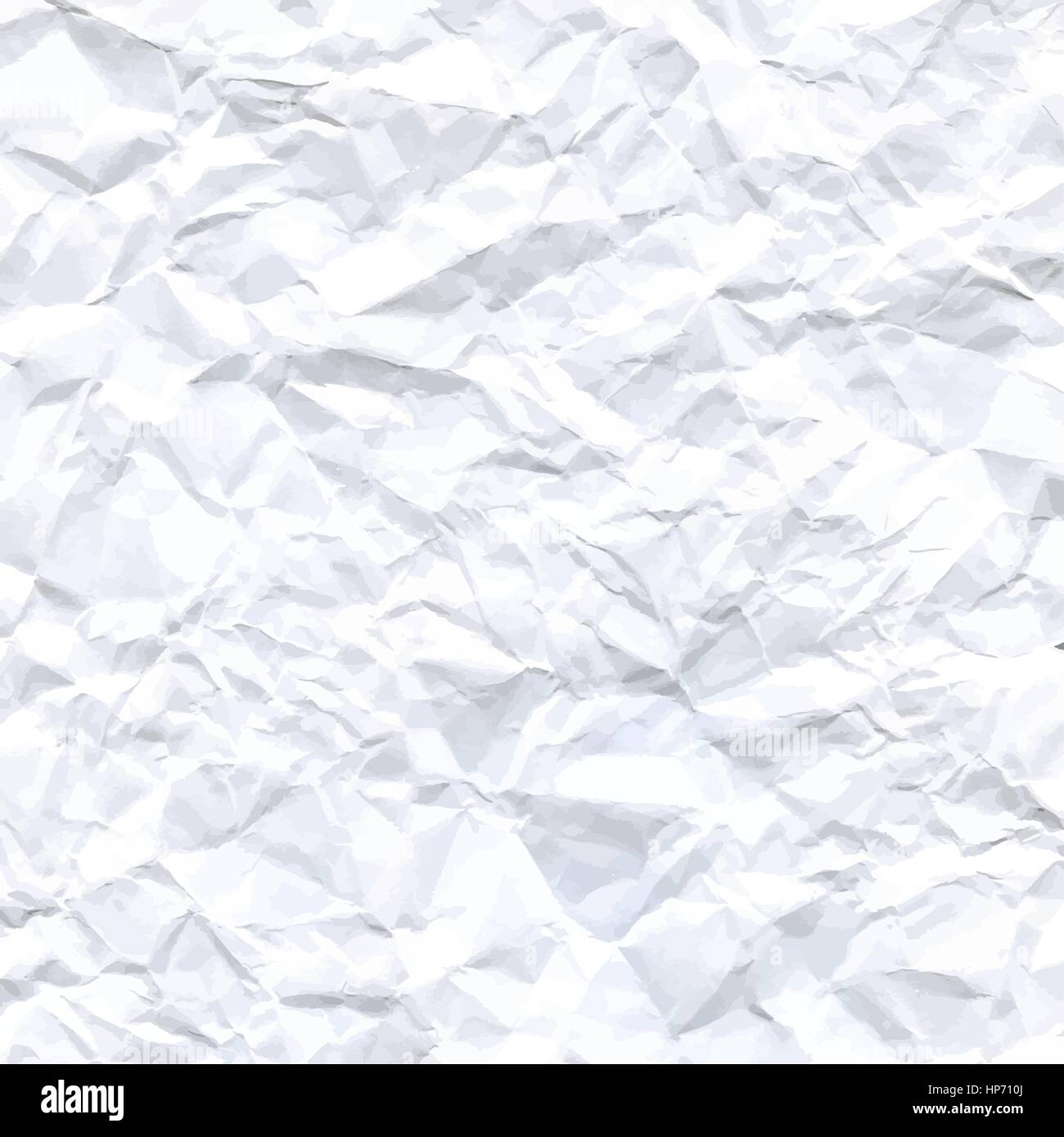 Vector High-Resolution Blank White Crumpled Paper Textured Background Stock Vector