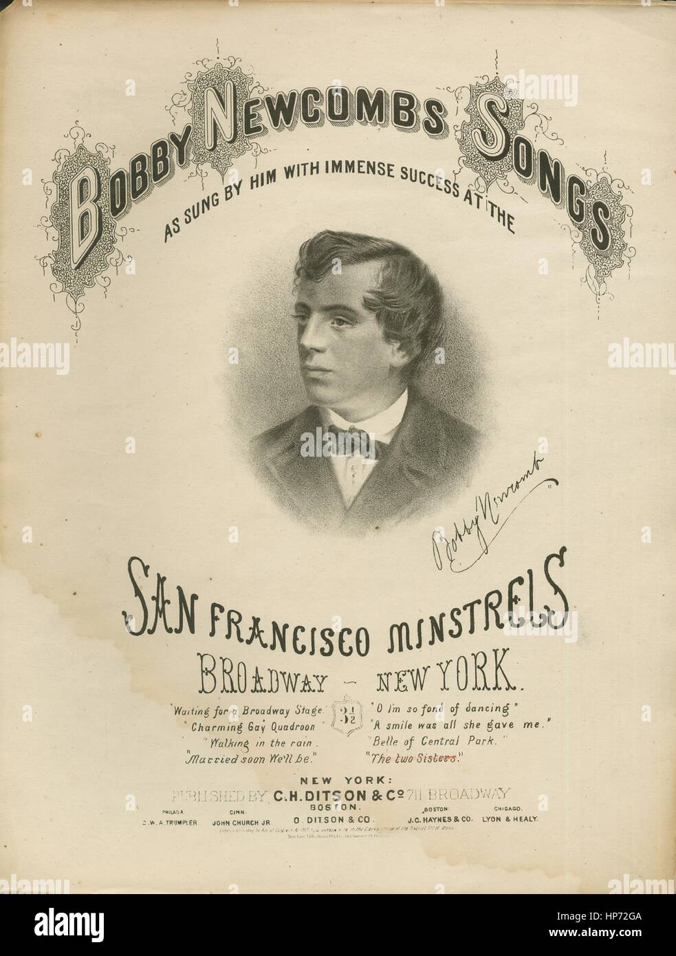 Sheet music cover image of the song 'The Two Sisters Bobby