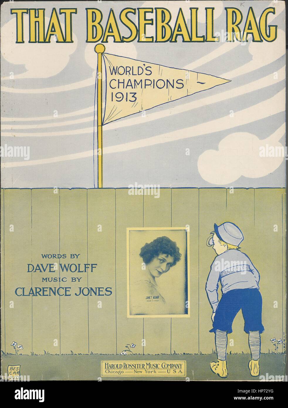 Sheet music cover image of the song 'That Baseball Rag', with original ...