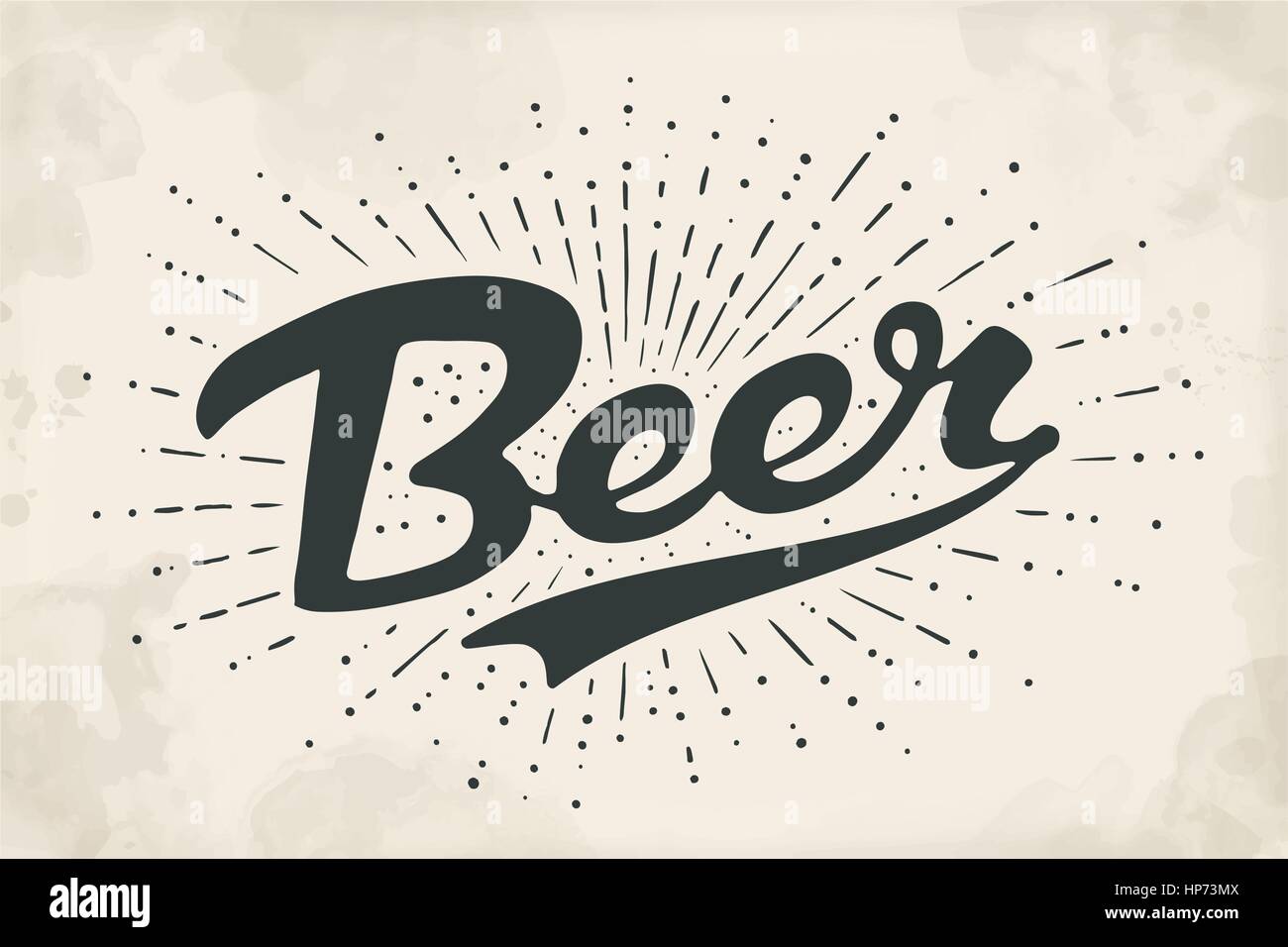 Hand drawn lettering Beer Stock Vector Image & Art - Alamy