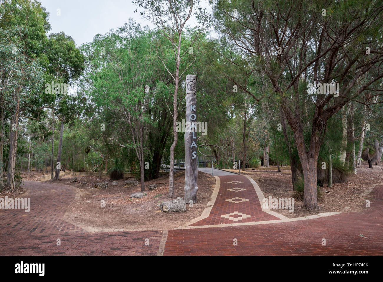Koalas attraction entrance in Yanchep National Park, City of Wanneroo, Perth, Western Australia