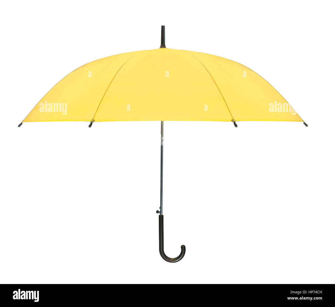 yellow umbrella isolated against white background Stock Photo - Alamy