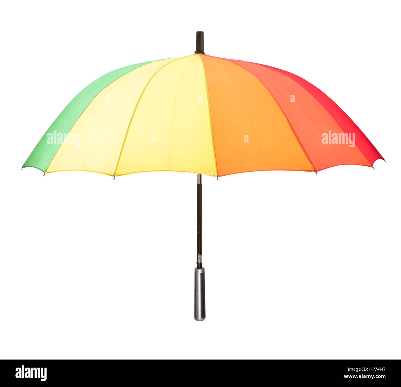 multicolored umbrella isolated against white background Stock Photo - Alamy