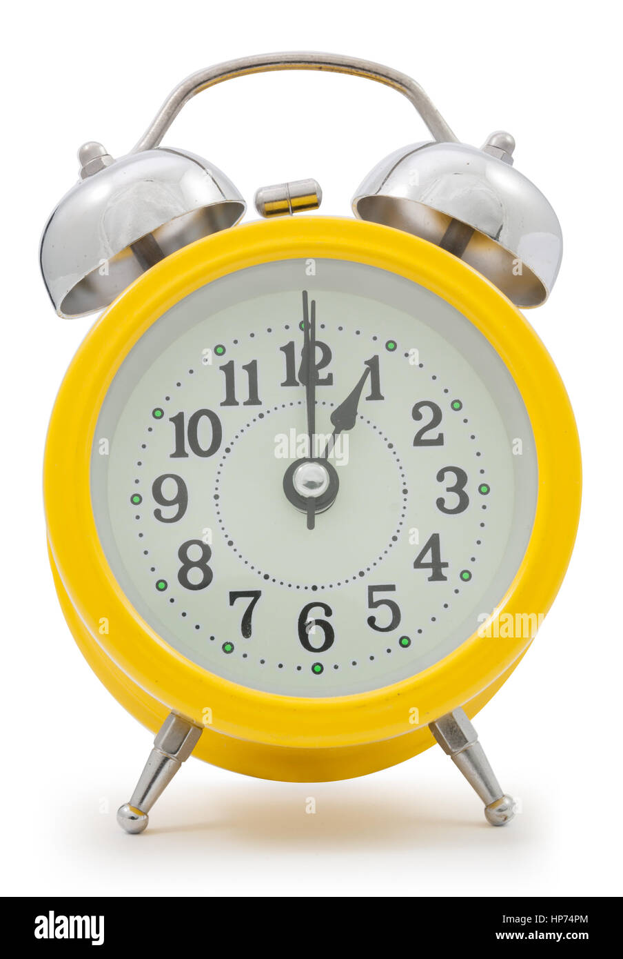 yellow alarm clock Stock Photo - Alamy