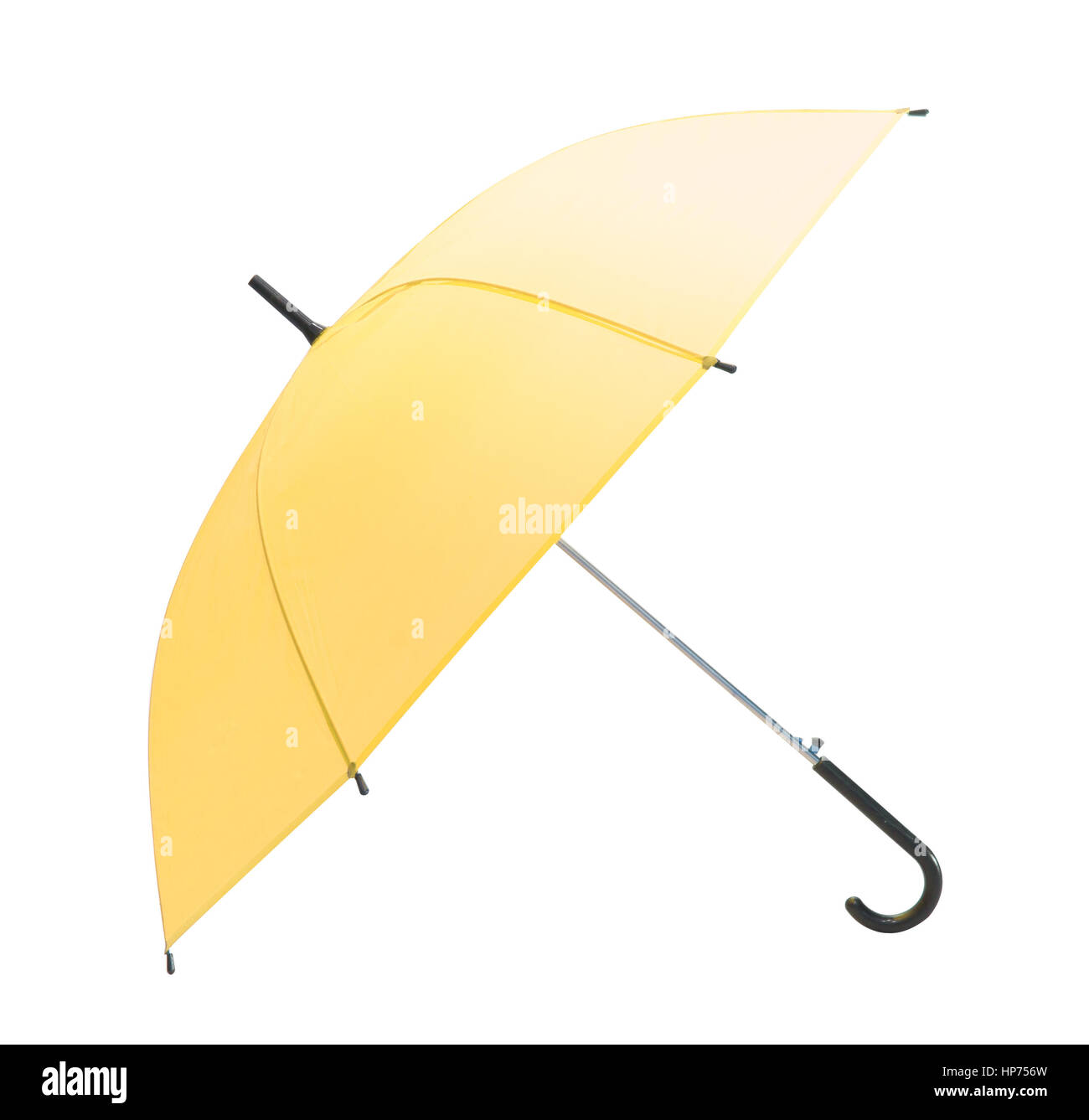 yellow umbrella isolated against white background Stock Photo - Alamy