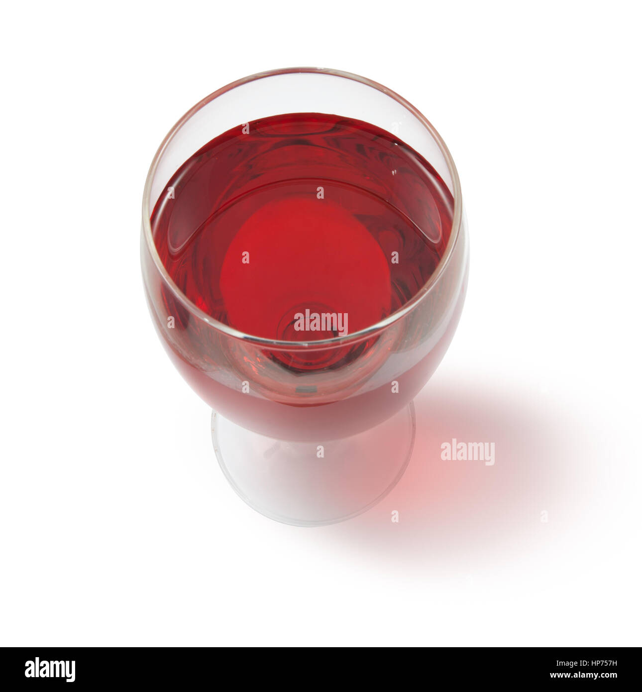 glass of red wine with shadow top view Stock Photo - Alamy